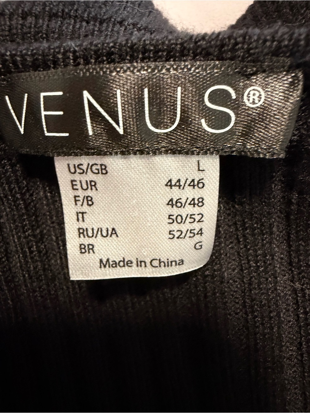 VENUS Black Ribbed V-Neck Ruffle Sweater - Picture 5 of 6